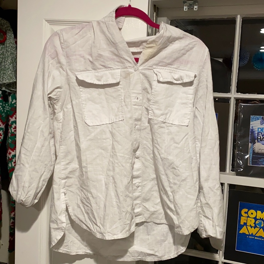 Oversized White Button Down Shirt